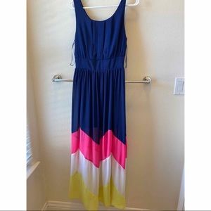 Xtaren Navy maxi dress